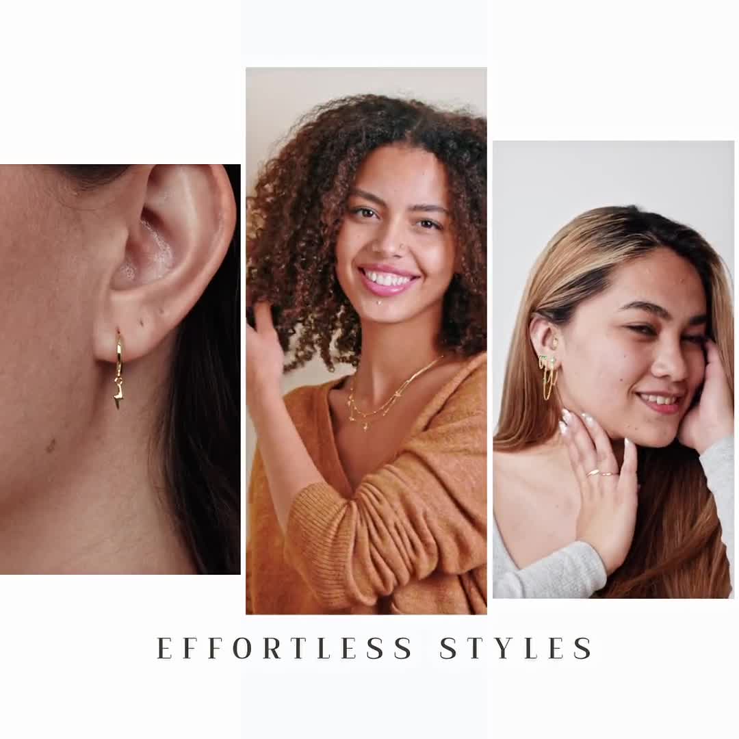 Asymmetric Etala Earrings, minimal, handcrafted - Monom
